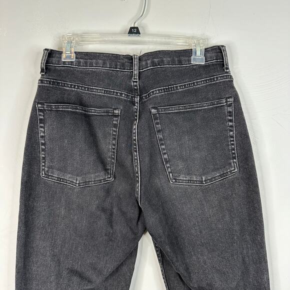 Everlane Black Wash Hi-Rise Super Straight Jean - Picture 7 of 9